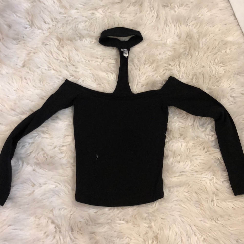 Black long sleeve top